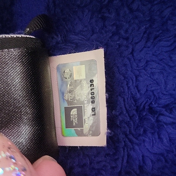 Y2K The Northface Teddy Bear 'Osito' Zip Up Jacket Coat Dark Royal Blue SZ:M - Picture 10 of 10